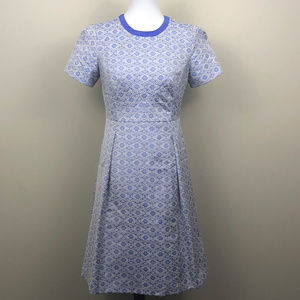 Tahari Blue and White Patterned Dress